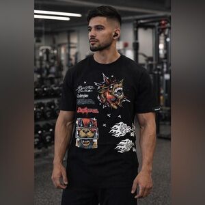 Civil Regime Deadpool DogPool Shirt Size Large Marvel NEW Darc Sport